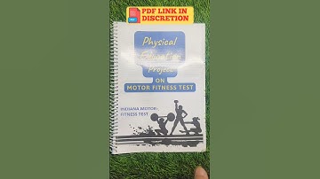 Physical Education Project File Class 12th | Project On Motor Fitness Test #diy #project #class12