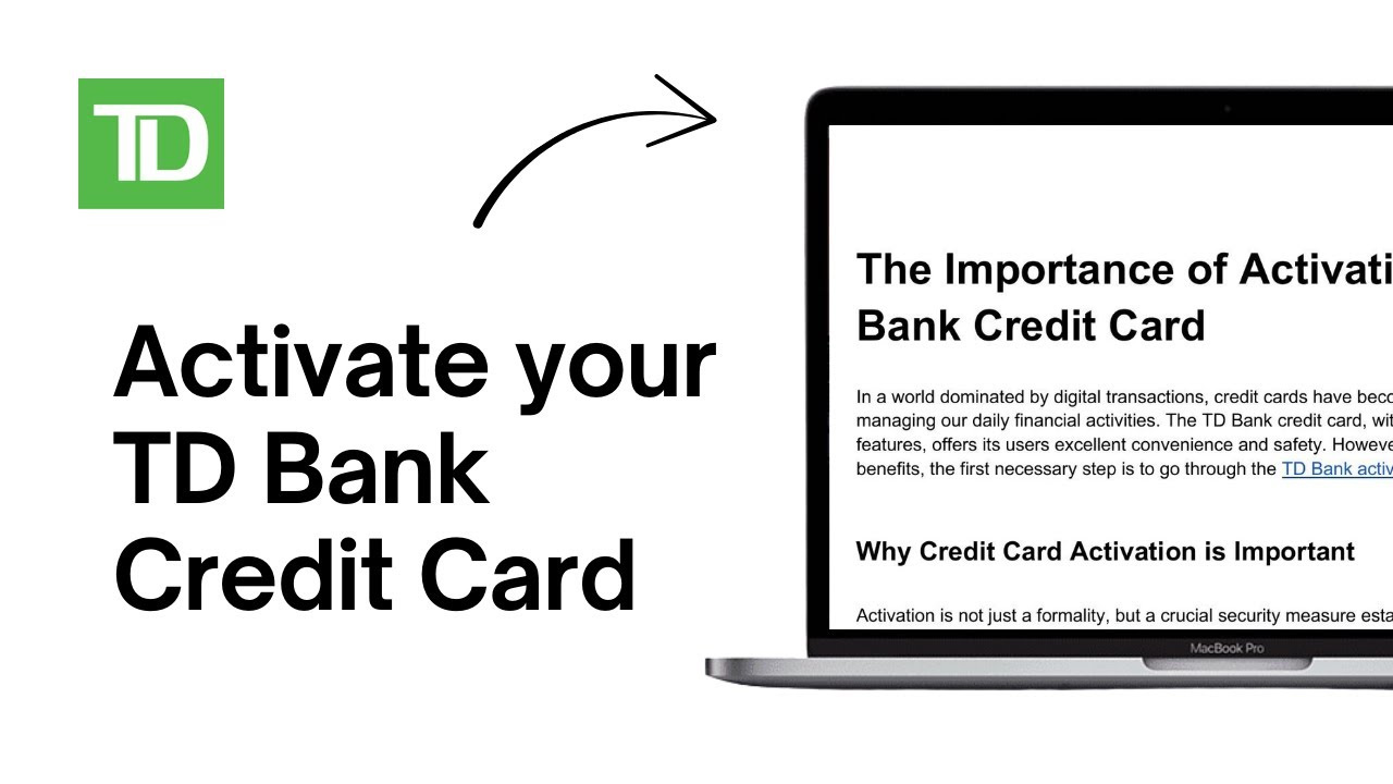 How to Activate your TD Bank Credit Card