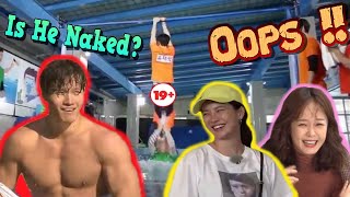 Oops moments on Running Man | Jongkook stripped naked, Somin gets wet (in her armpits )