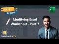 Excel beginners  7  modifying worksheet