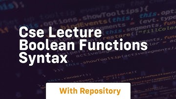 Cse lecture boolean functions syntax