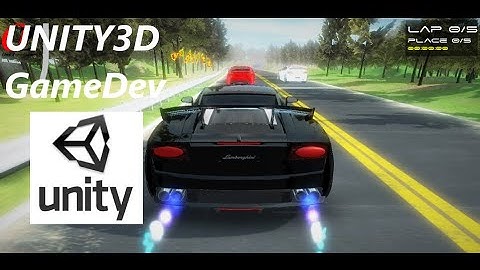 Unity 3D | Car game development - AI controlled car drive test [2 Laps]