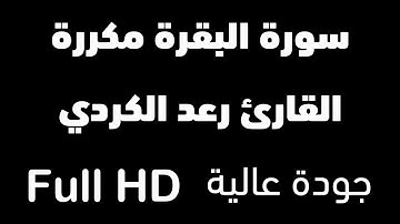 سورة البقرة مكررة 12 ساعة | الشيخ رعد الكردي | شغلها عند النوم | وداعا للسحر والمس والحسد والهم
