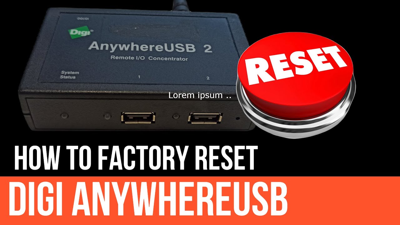 At afsløre vi matron How to factory reset Digi AnywhereUSB - YouTube