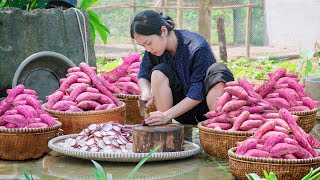 “Tracking the Roots” Harvest Sweet Potatoes & Cook Dishes with Dried Potatoes |Traditional Lifestyle