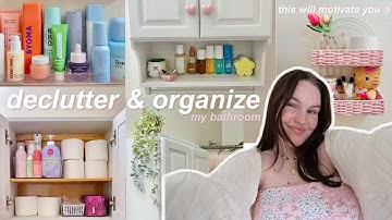 bathroom ORGANIZE + DECLUTTER | *satisfying* before & after transformation