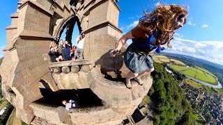 Crazy Scottish BASE jump //  William Wallace // FREEDOM // Braveheart / Wallace Monument / Stirling