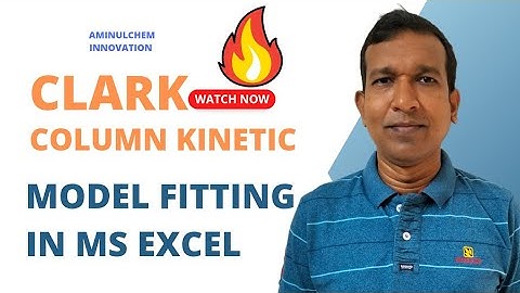 Clark column adsorption kinetic model fitting in MS Excel