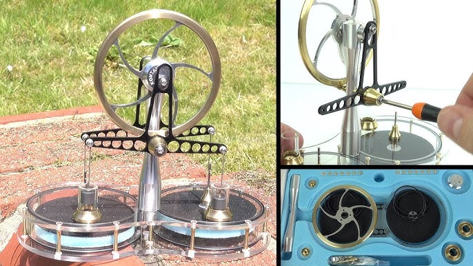 Mechanical Music Box Powered Stirling Engine Model Toy