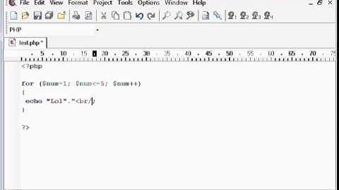 PHP Tutorials: For loop (7/Unknown)