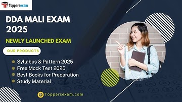 dda mali 2025 | dda mali syllabus 2025 | dda mali exam pattern 2025 #dda #mali