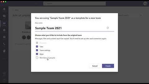Microsoft Teams: Copy a Team