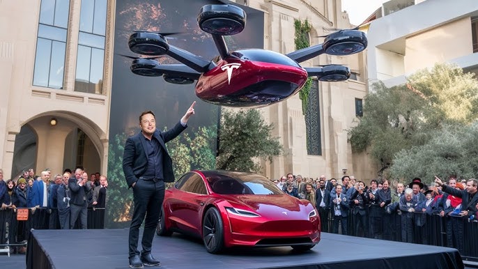 It Happened! Elon Musk SHOCKED Tesla Flying Car Fully Functional! What's Inside Is Unbelievable! - YouTube