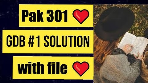 Pak301 GDB # 1 SOlution With file ❤