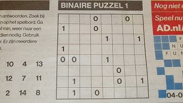 Tuesday. Bonus Extra edition. (#2739) Binary Sudoku puzzle. 05-04-2021 Extra part 3 of 4