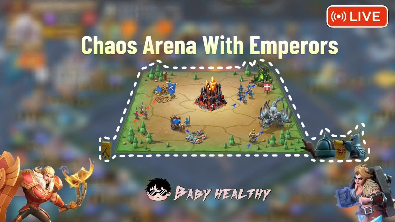 LORDS MOBILE WITH BABY HEALTHY !!!! CHAOS ARENA WITH EMPEROR - YouTube