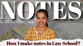 How to make notes in Law school | How to take notes in college | Ananta Vyas #notesmaking