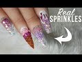 REAL SPRINKLES ENCAPSULATED IN ICE CREAM NAILS!!