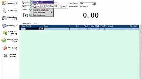Smart POS Onhold Report Tutorial