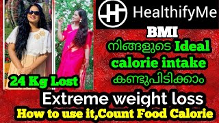 Healthify me application# calorie count app# BMI screenshot 2