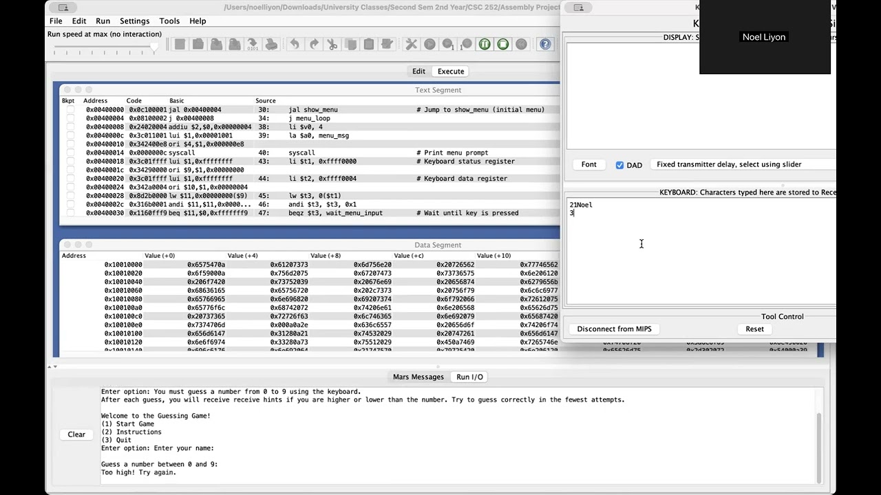 Noel Liyon CSC 252 ASM6 Video Presentation
