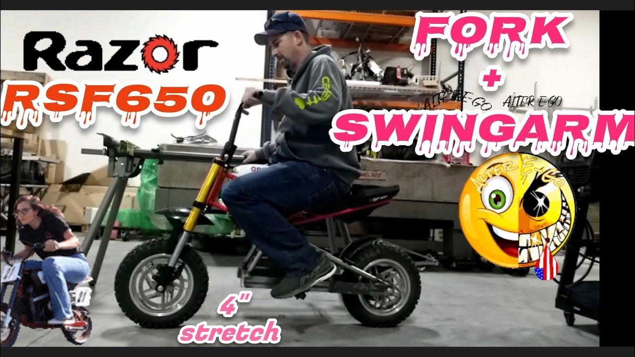 Another Custom Razor Rsf650 swingarm alteregomotor razor YouTube