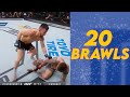 20 crazy seconds of 20 wild brawls in ufcmma