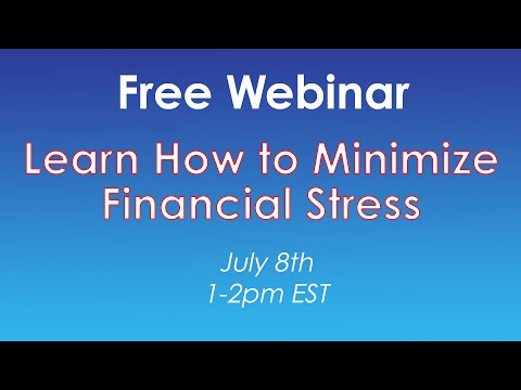 Financial stress can affect your life, your relationships and even your physical health. Consolidated Credit is offering a free webinar on July 8, 2020 at 1:00 pm (EST) that will teach you how to minimize financial stress. This video explains what you can expect. Sign up today at: https://bit.ly/2YcVPGr