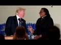 Pastor interrupts Trump, asks him not to give stump speech