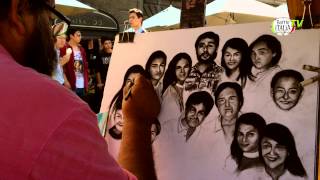 Arts and tourism in Santiago, Chile - Arte en Plaza de Armas