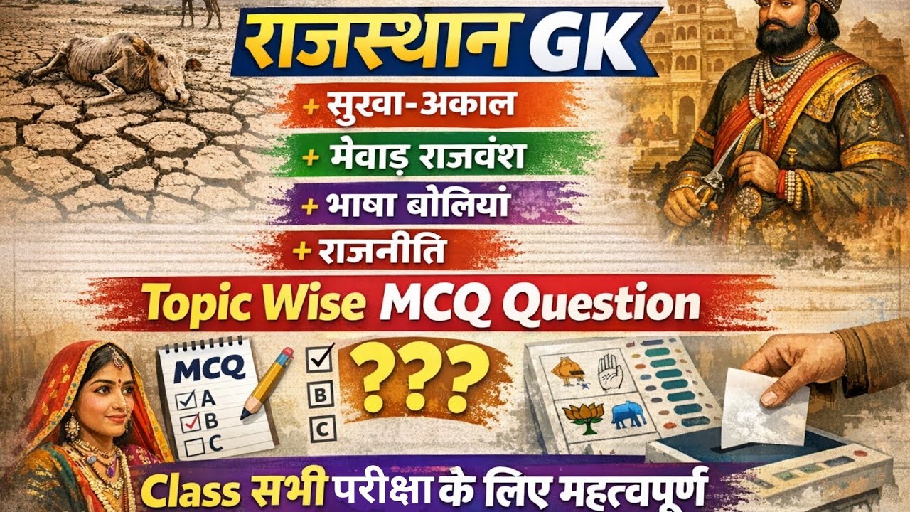 ⭕Geography, History, Art and culture, Polity | topic Wise MCQ Question