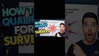 How to Qualify for Surveys (Never get disqualified Again) Full video link in bio #shorts #SurveyHack