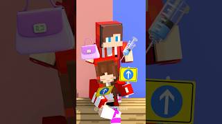 JJ Sister Left or Right ? 🥰🤣 - MAIZEN Minecraft Animation