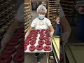 Red Velvet CAKE DONUTS made fresh from Carl’s Donuts in Las Vegas