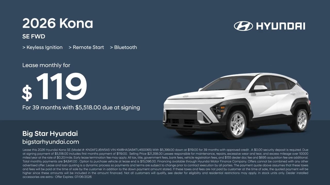 Hyundai Kona 07/02/2026 7615782 - YouTube