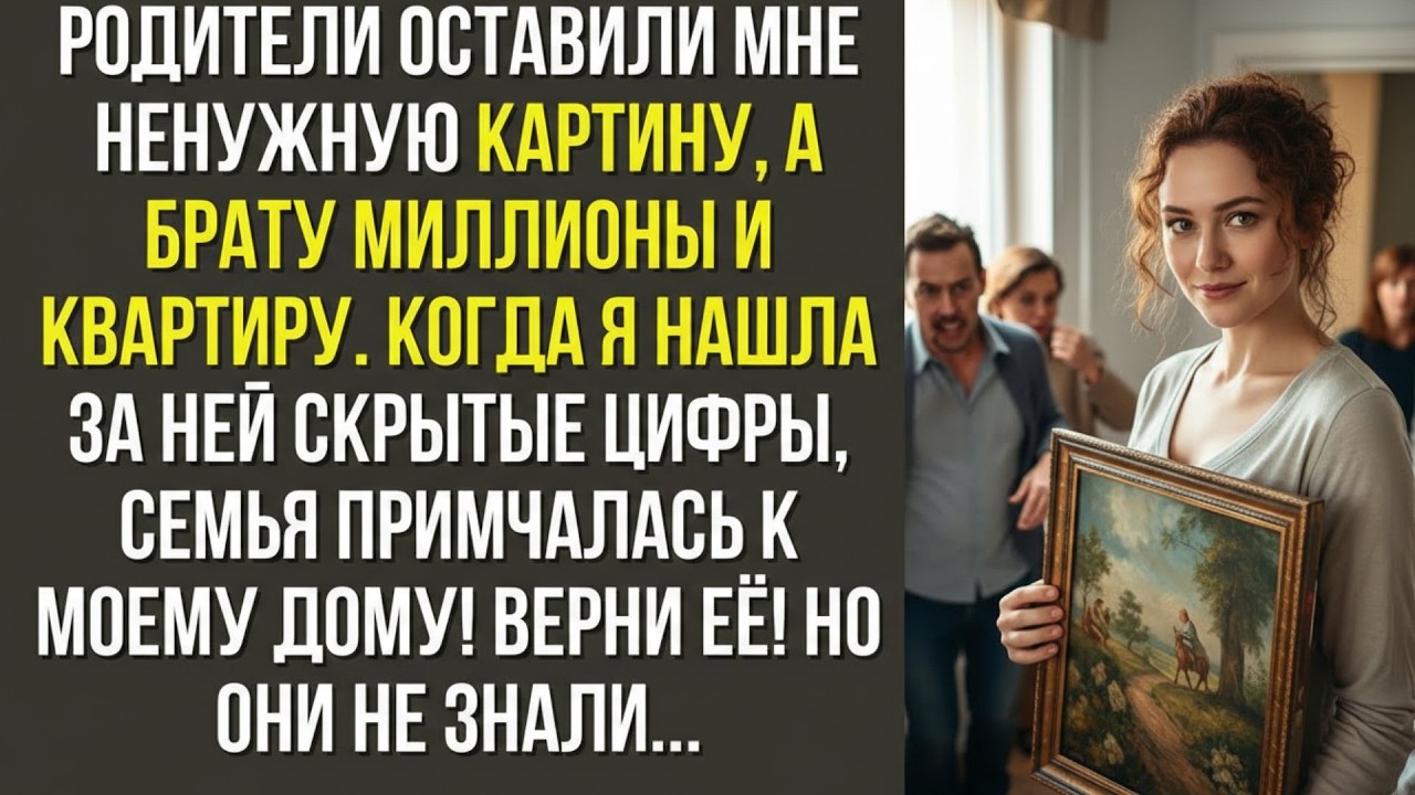 Родители оставили мне ненужную картину, а брату  миллионы и квартиру  Когда я нашла за ней скрыты