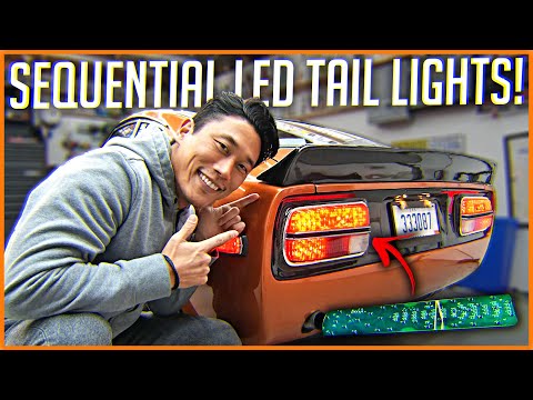 Datsun 240Z DIY Sequential LED Lights Install - JDM Devil Datsun 280z Build Series #35