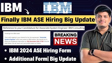 🔥IBM ASE Biggest Update | Step By Step Form Process | Reference No | Off Campus 2024-2026 BATCH