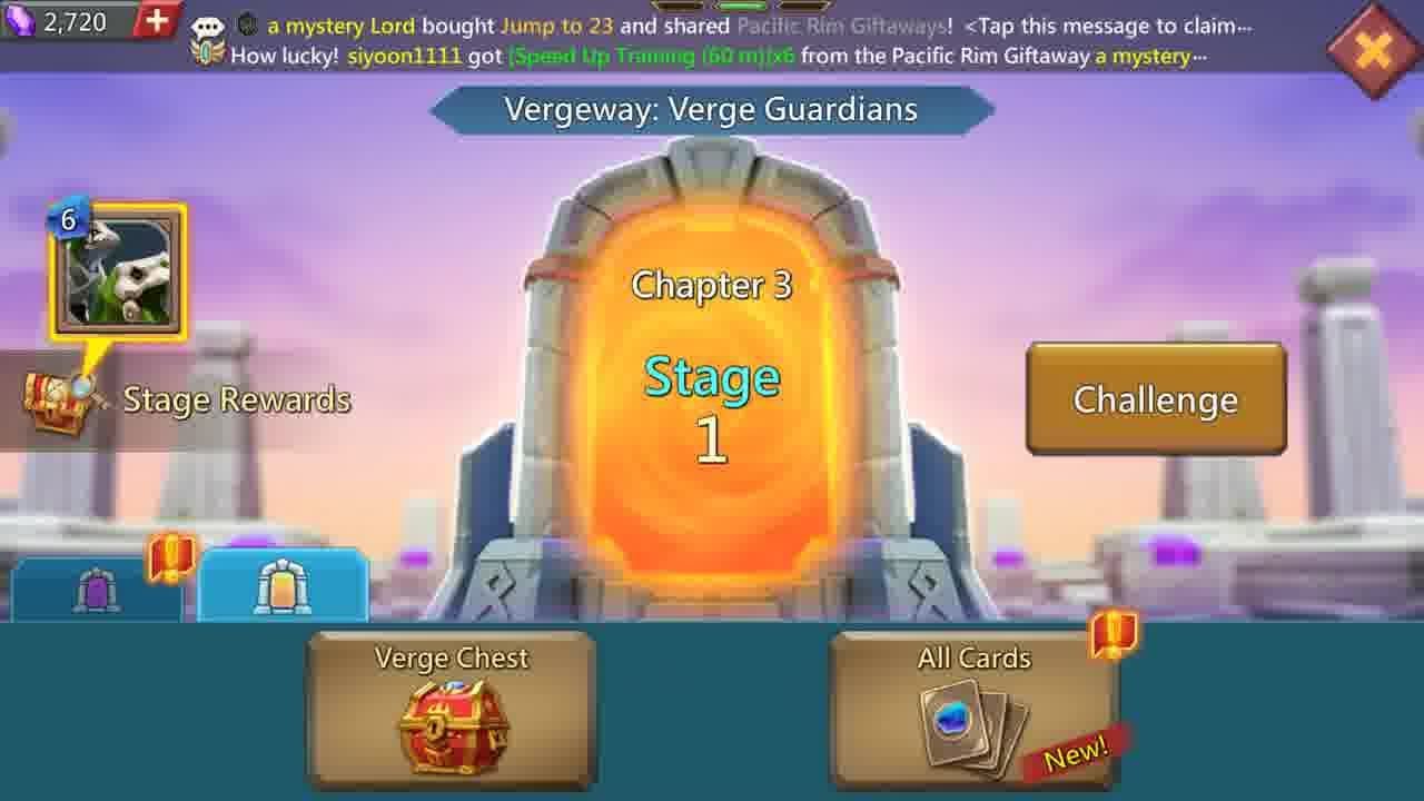 Lords Mobile Vergeway Chapter 3 stage 1