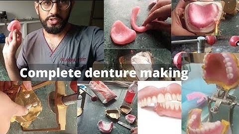 Complete denture processing/making steps | waxing | de-waxing | flasking | de-flasking | base plate