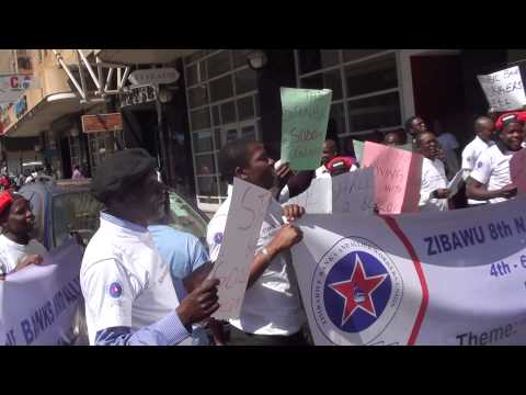 Stanbic Zimbabwe Demonstration - ZIBAWU members