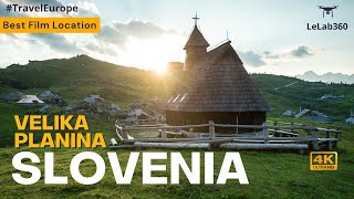 Slovenia Sunset 4K Drone Tour Velika Planina | Travel Europe #Hiking