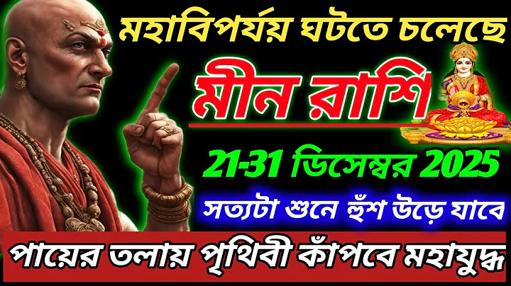 মীন রাশি 22 ডিসেম্বর 2025 থেকে 1 জানুয়ারি মহাবিপর্যয় হতে চলেছে ব্রহ্মাণ্ডে|Meen Rashi 2025|Pisces 