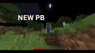 Full Video On How I got a New PB (Minecraft Speedrun)