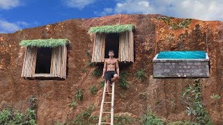 Dig the cliff to build shower tank and undergroud hut system to avoid wildlife