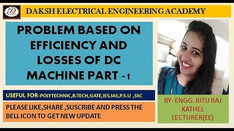 problem based on losses and efficiency part 1