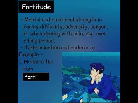Meaning of Fortitude With Example | #Fortitude #english_vocabulary #