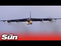 HUGE US Air Force B-52 Bomber lands in UK amid Russia tensions