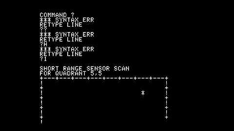 Apple Trek - (1976) - Apple I - gameplay