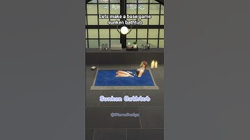 Base Game Sunken Bathtub | No CC | Build Tips #sims4 #ad #youtubecreatorcommunity